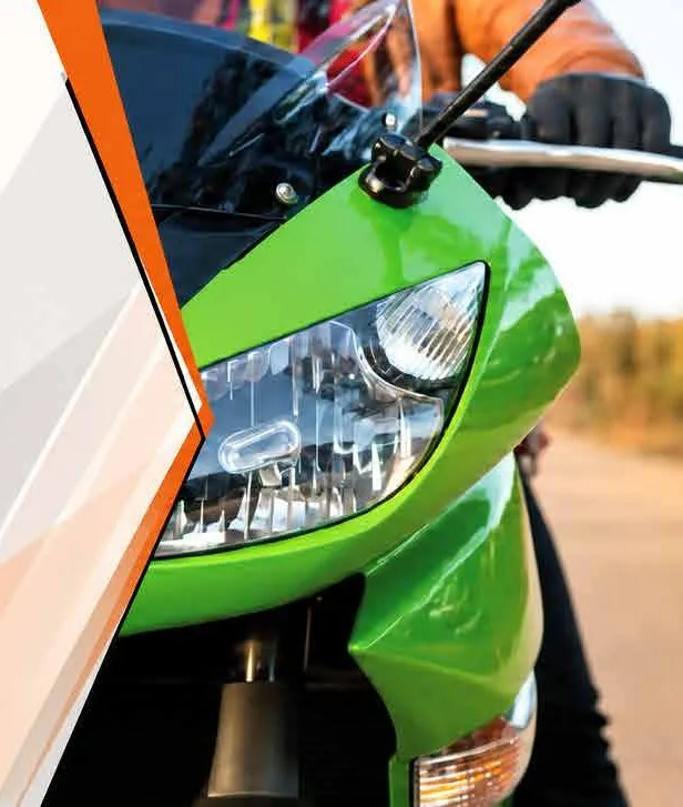 Moto verde fluorescente
